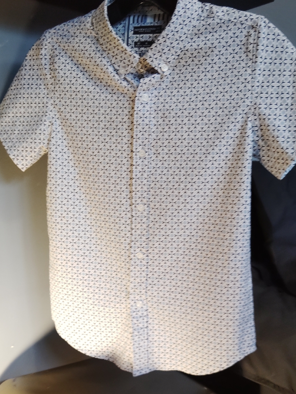 Boys Short-Sleeve Button-Down Shirt - Denim & Flower 9 10 $58